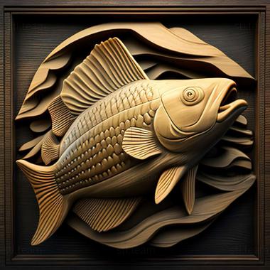 3D model London shubunkin fish (STL)